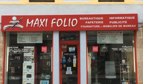 MAXI FOLIO papeterie bureautique informatique mobilier de bureau à Craponne-sur-Arzon se met aux couleurs ROUGE PAPIER leader européen