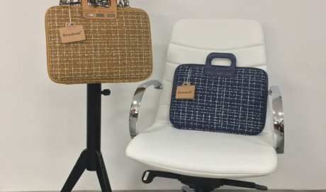 Mallette BOMBATA TWEED jaune ou bleu en vente chez MAXI FOLIO à AMBERT