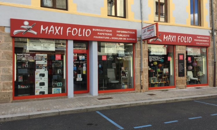 MAXI FOLIO papeterie bureautique informatique mobilier de bureau à Craponne-sur-Arzon se met aux couleurs ROUGE PAPIER